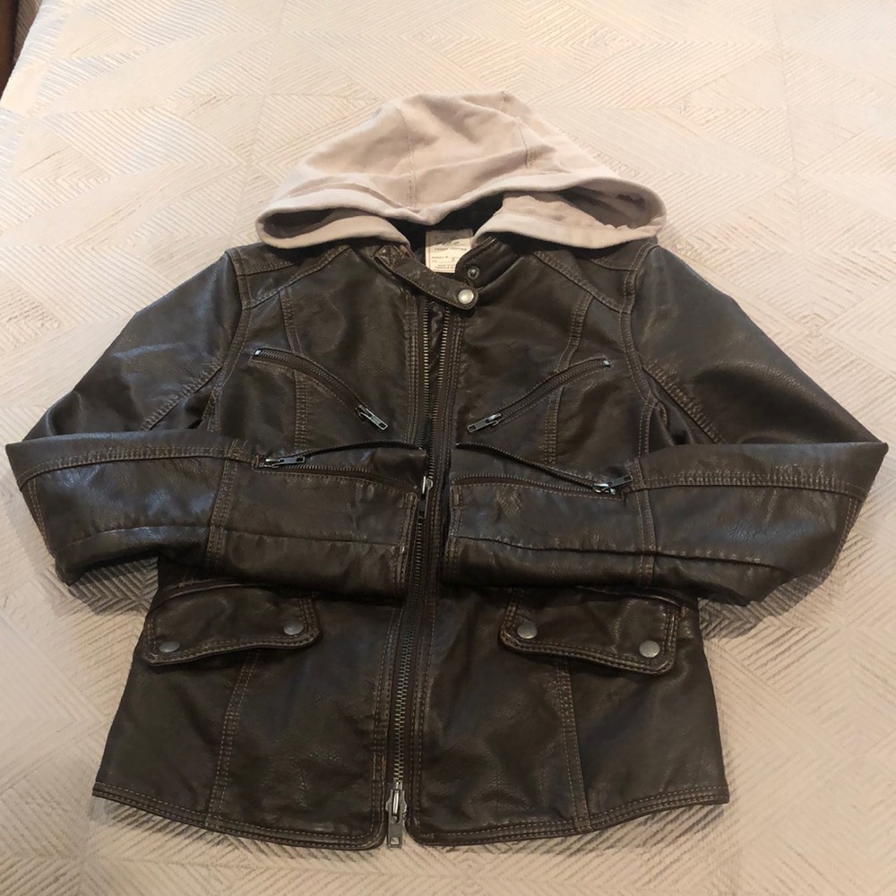 Free people faux leather jacket